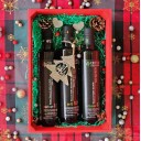 Cretan Treasure Xmas Gift – Wooden tray featuring premium olive oils.